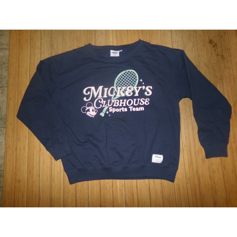 Disney Mickey Mouse Medium Clubhouse Sports Team Tennis Sweatshirt Navy